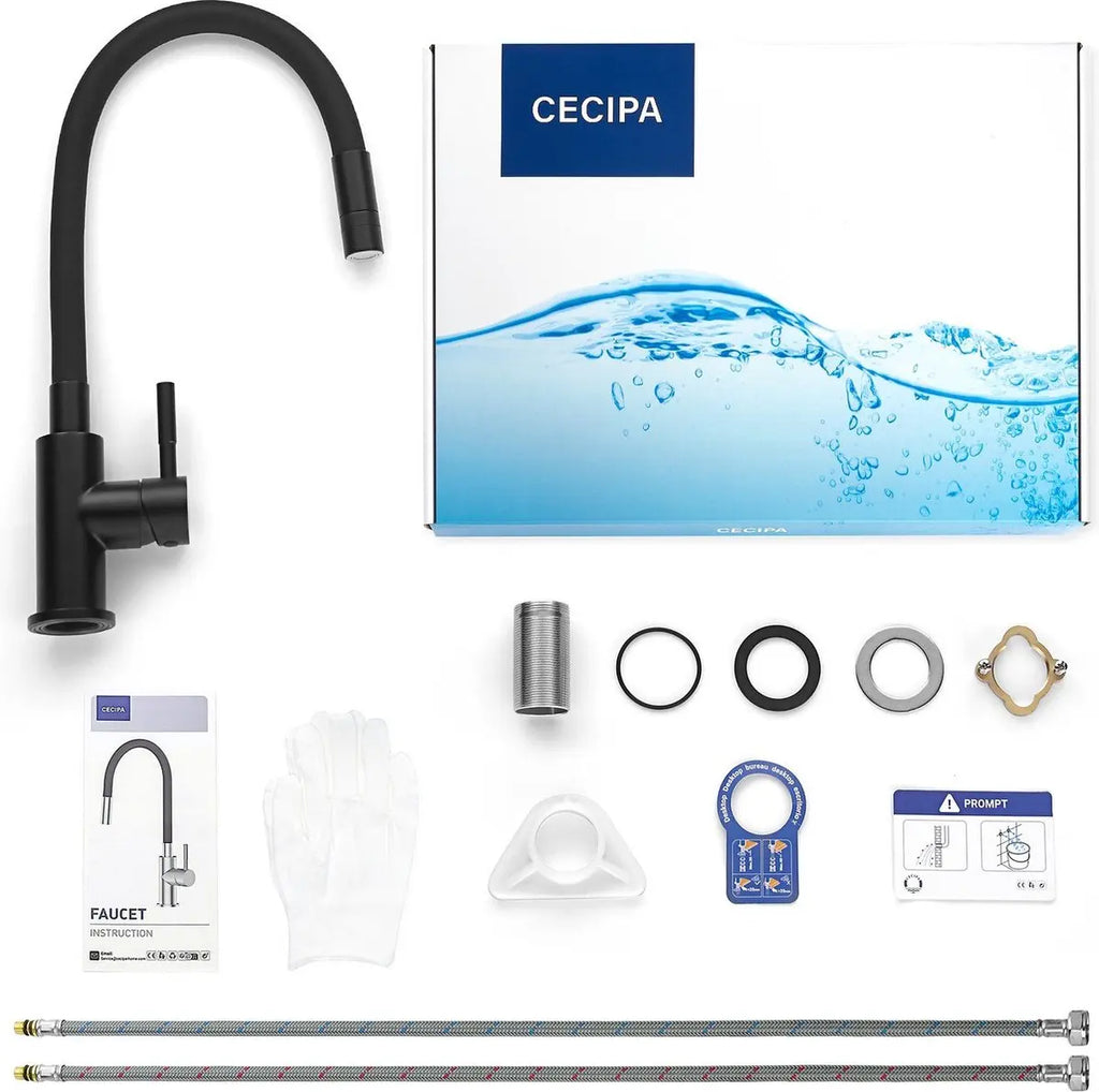 Flexible Kitchen mixed with 2 Types of Jets, Fl Fl, Hot and Cold Water, tilting at 360 °