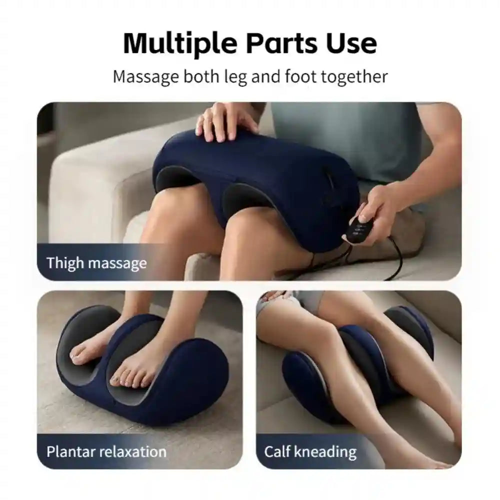 Electric Foot Massager with Heat - Shiatsu Deep Tissue Kneading Roller Blue Massage Roller Tidesmit