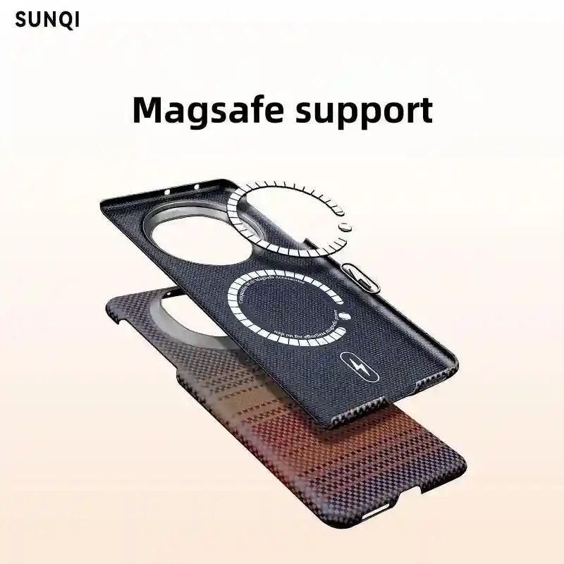 Huawei X5 X6 Carbon Fiber MagSafe Case - Slim Military-Grade Metal Frame Tidesmit