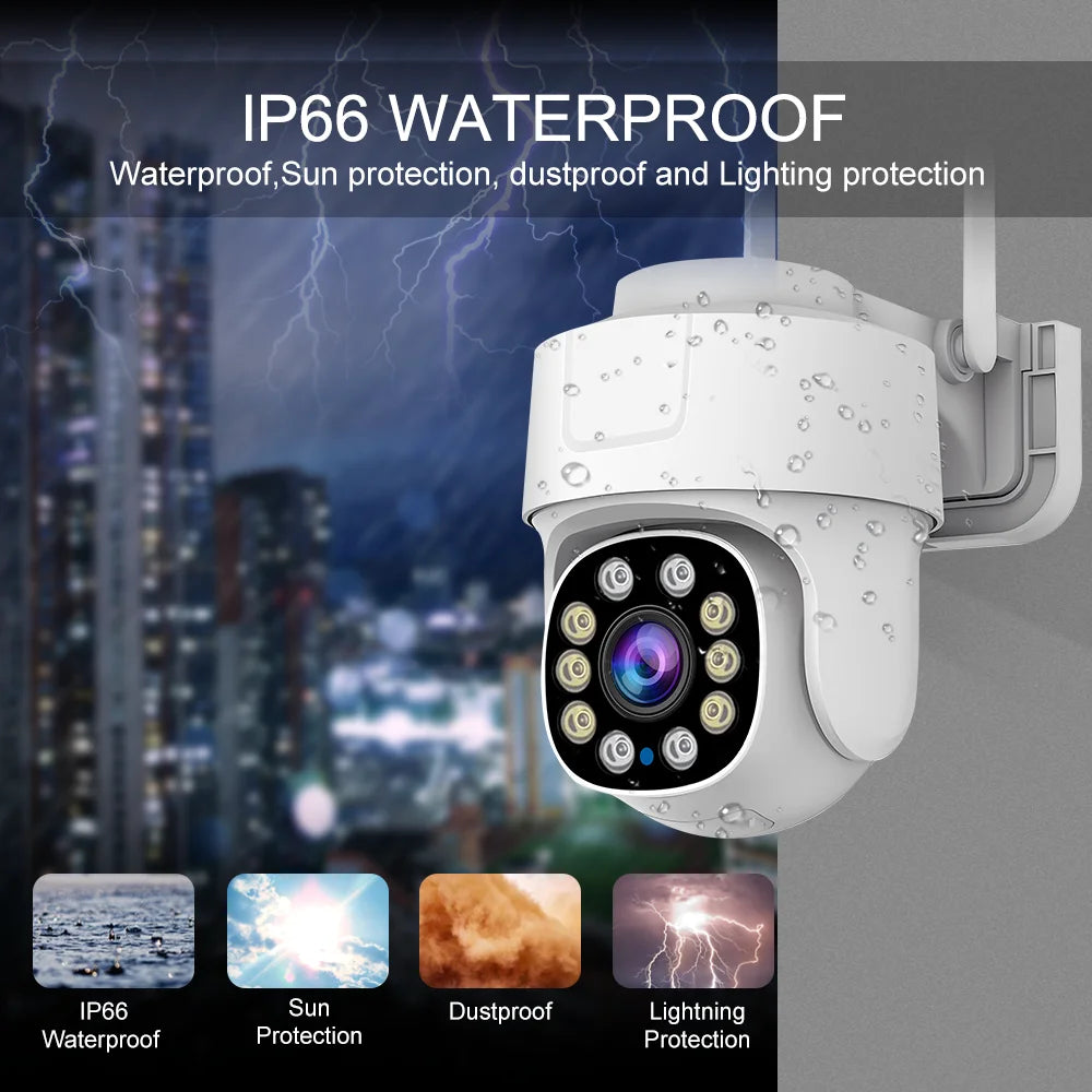 10X PTZ Zoom Wifi Camera Tuya Smart Outdoor Home Security Video Surveillance 5MP Wireless IP Cameras AI Automatic Human Tracking