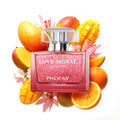Phofay Love Signal EDP 50ml: Long-lasting unisex perfume in a square glass bottle with mango and orange fruit notes.