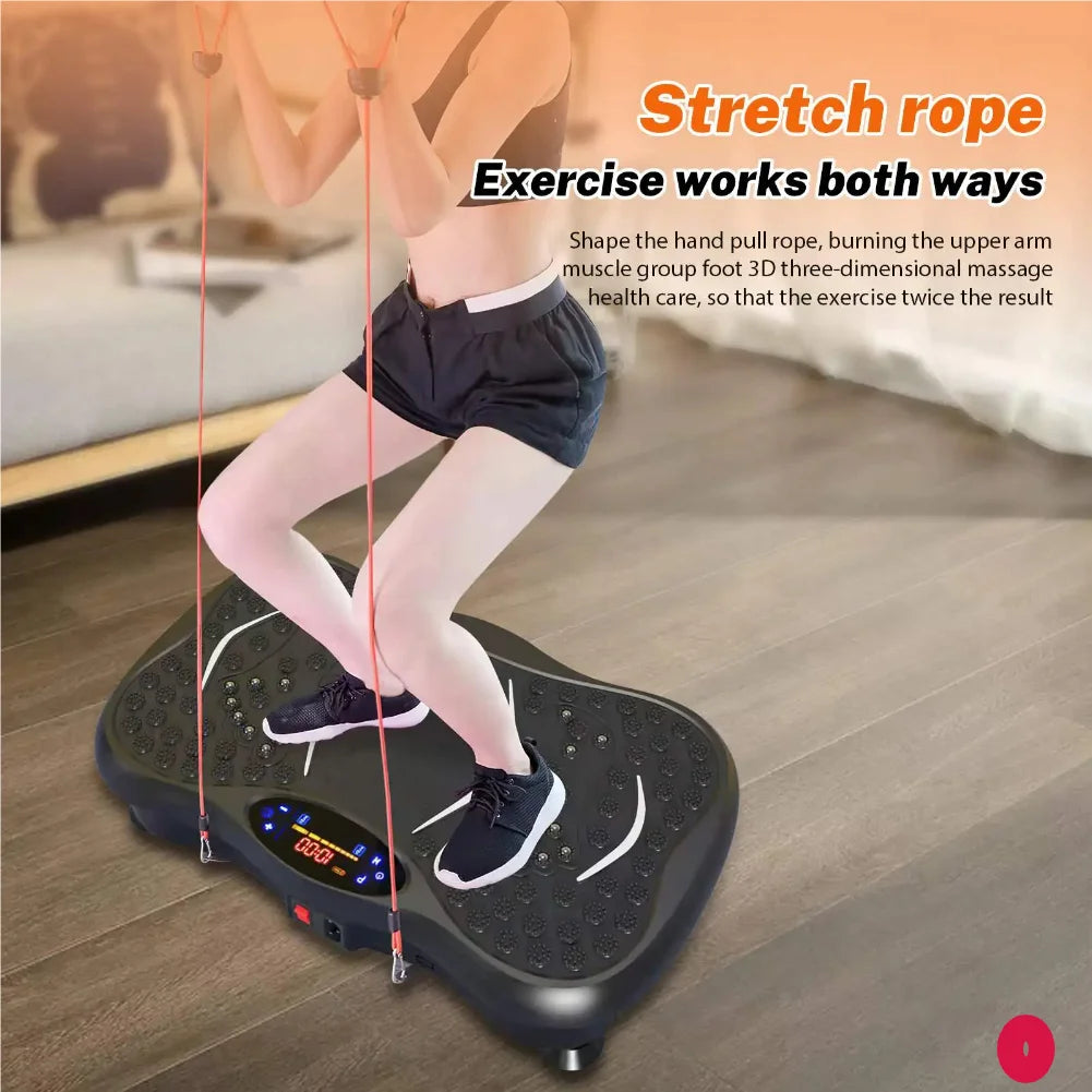 Tidesmit Vibration Plate Machine, 99 Speeds with Bluetooth Audio - Black Massage Cushion Tidesmit