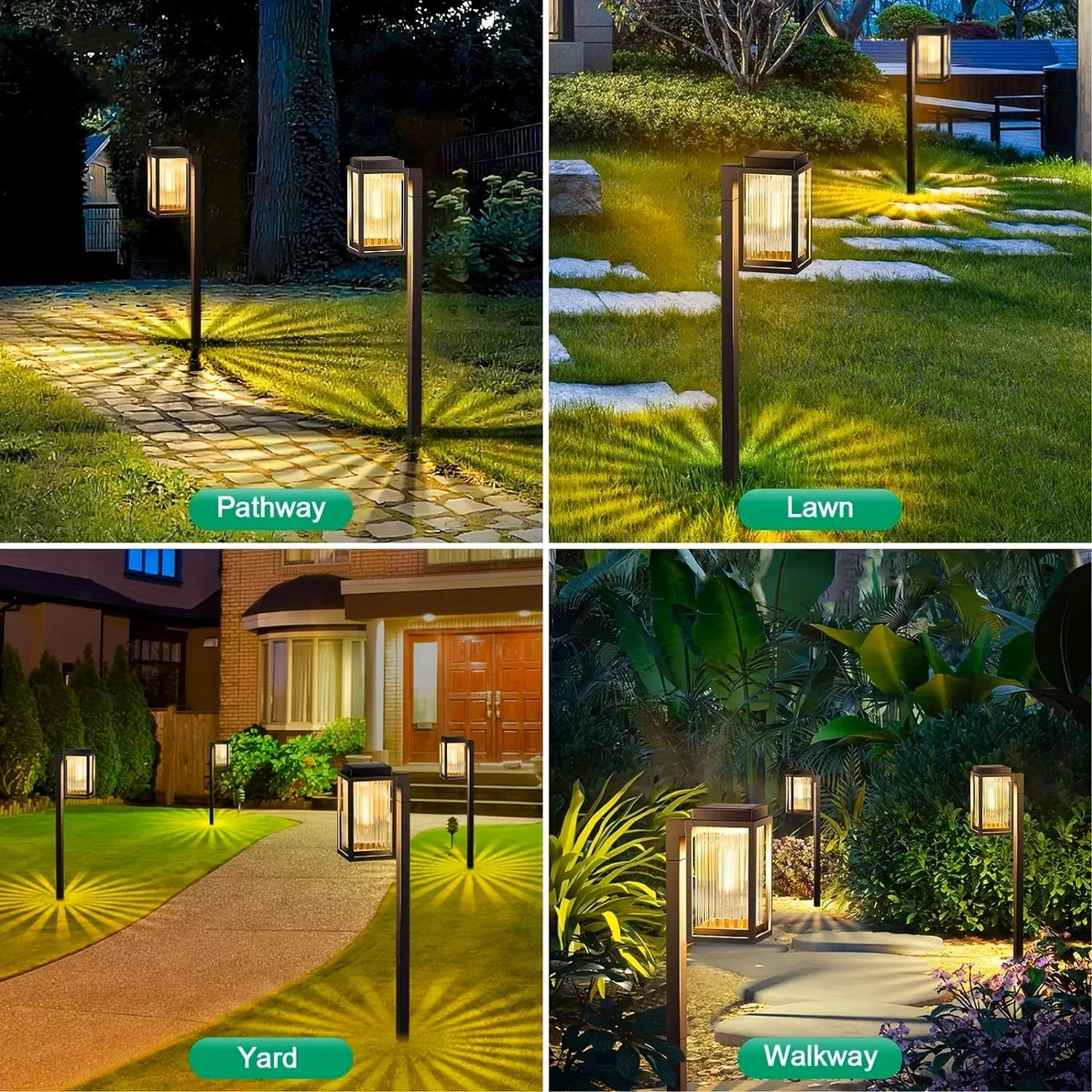 2/6 Pack Solar Pathway Garden Lights Outdoor Waterproof Landscape for Yard Patio Walkway Driveway Decor Solar Lawn Lamp Lighting