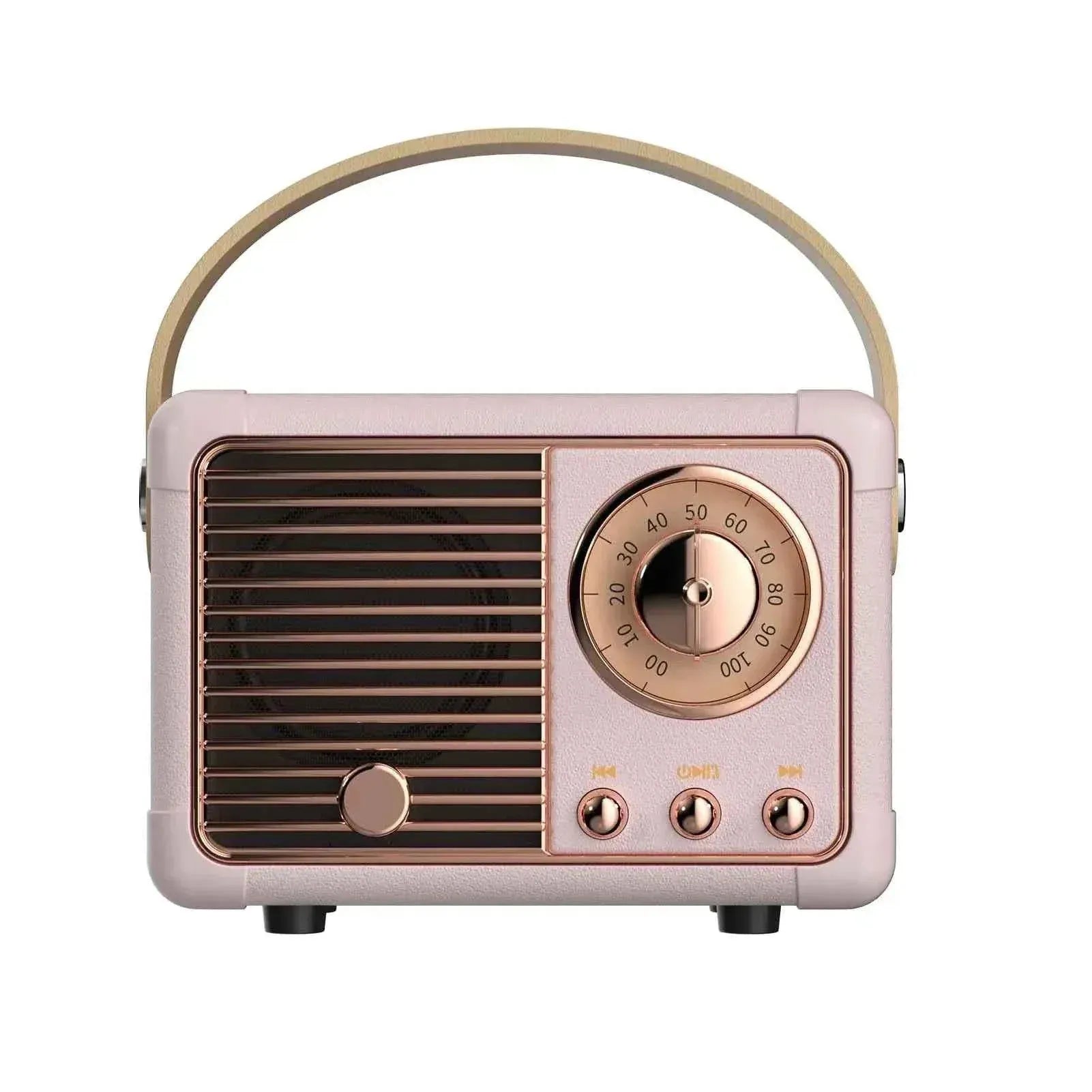 Portable Bluetooth Speaker - Retro Design with RGB LED & Metal Housing My Store