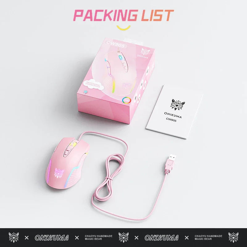 Onikuma Cw905 Wireless 2.4g Mouse Mode Rgb Lighting Mechanical Adjustable Dpi Gaming Mouse
