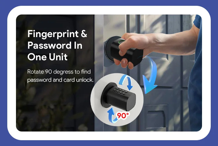 Euro TTLock APP Fingerprint or Code Password Digital RFID Card Cylinder Smart Door Lock Electronic with Alexa Google Home