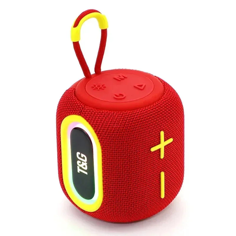 Portable Bluetooth Speaker | Waterproof Wireless Subwoofer With LED Red My Store