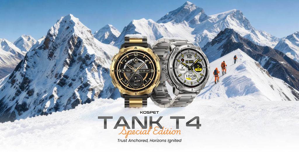 2026 New KOSPET Tank T4 SE Smart Watch for Men 6-Sat GPS Offline Maps 10ATM Waterproof Heart Rate Skiing Hiking for Android iOS