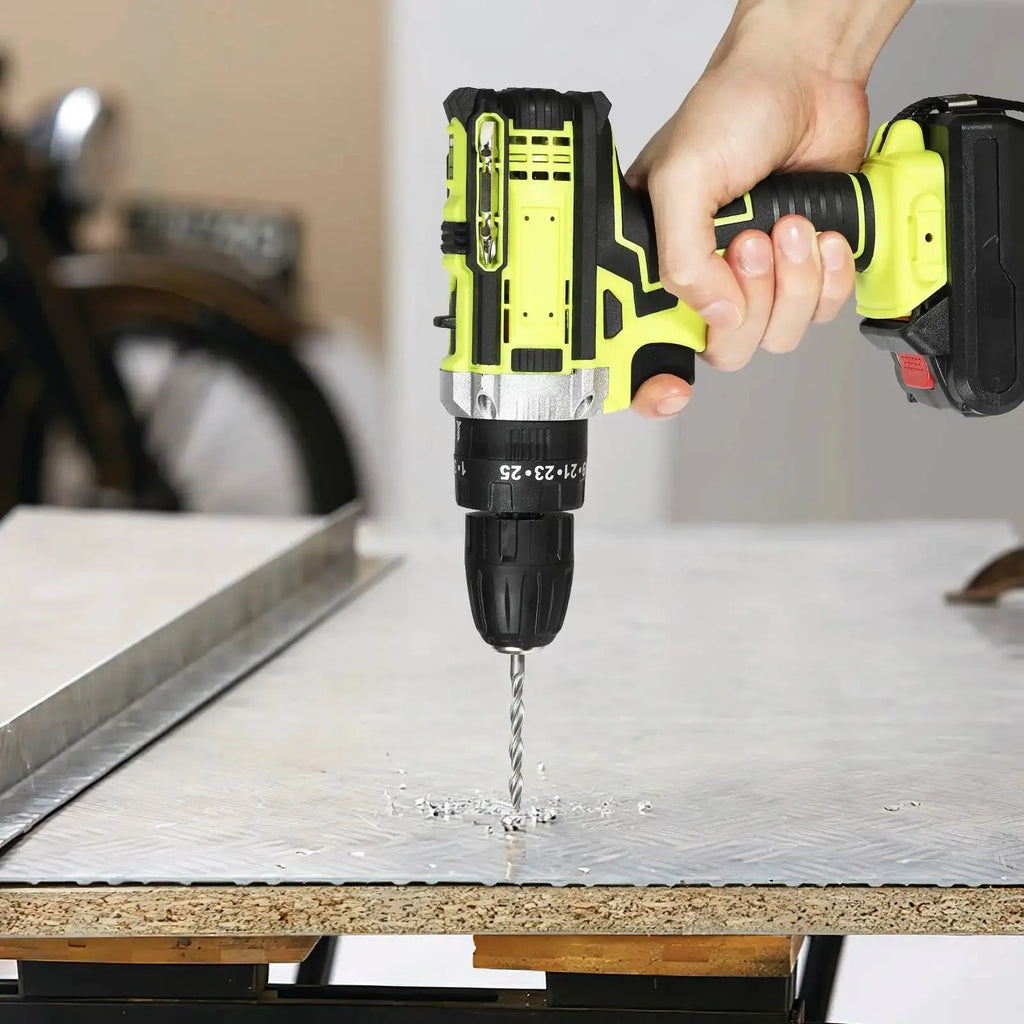 21V Cordless Impact Drill Electric Screwdriver Electric Perforator Handheld Mini Drill Wireless Li-Ion Power Tools