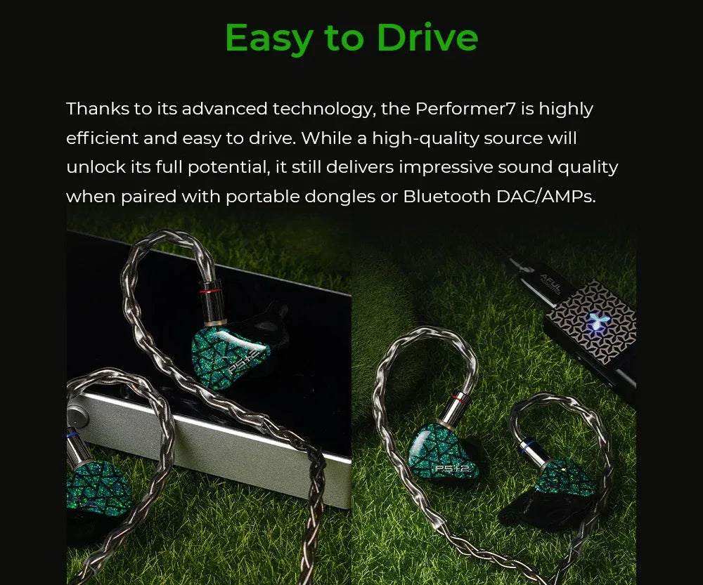 AFUL Performer 5+2 / Performer 7 2DD+4BA+1Micro Planar In Ear Monitor Earphones HiFi Wired Hybrid Headphone Music IEMs| HiFiGo Tidesmit