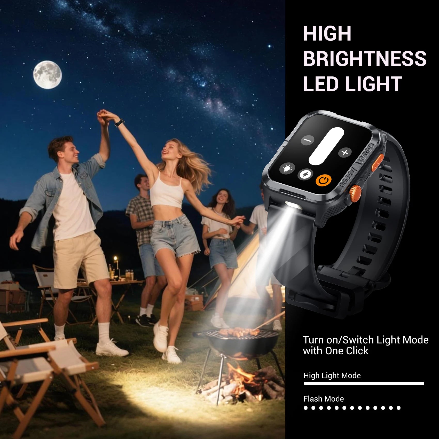 Blackview 1.83'' Smartwatch Waterproof TFT Display Smart Watch with Message Call Sleep GPS LED Light for Men Women W10 Pro