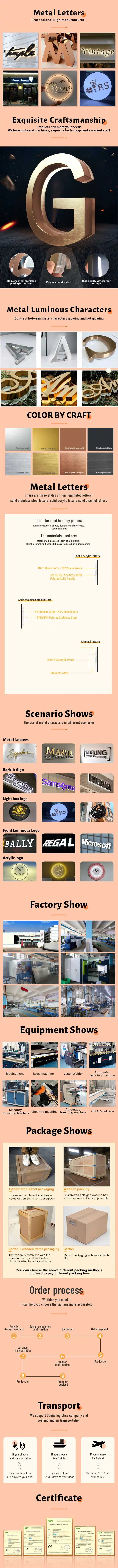Custom LED Business Sign 3D Illuminated Letters Waterproof Shop Sign Personalized Company Logo Outdoor Signboard Office Shop
