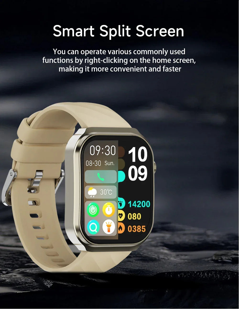 U13 Smartwatch with Body Temperature and Bluetooth Calling - Black Gold My Store