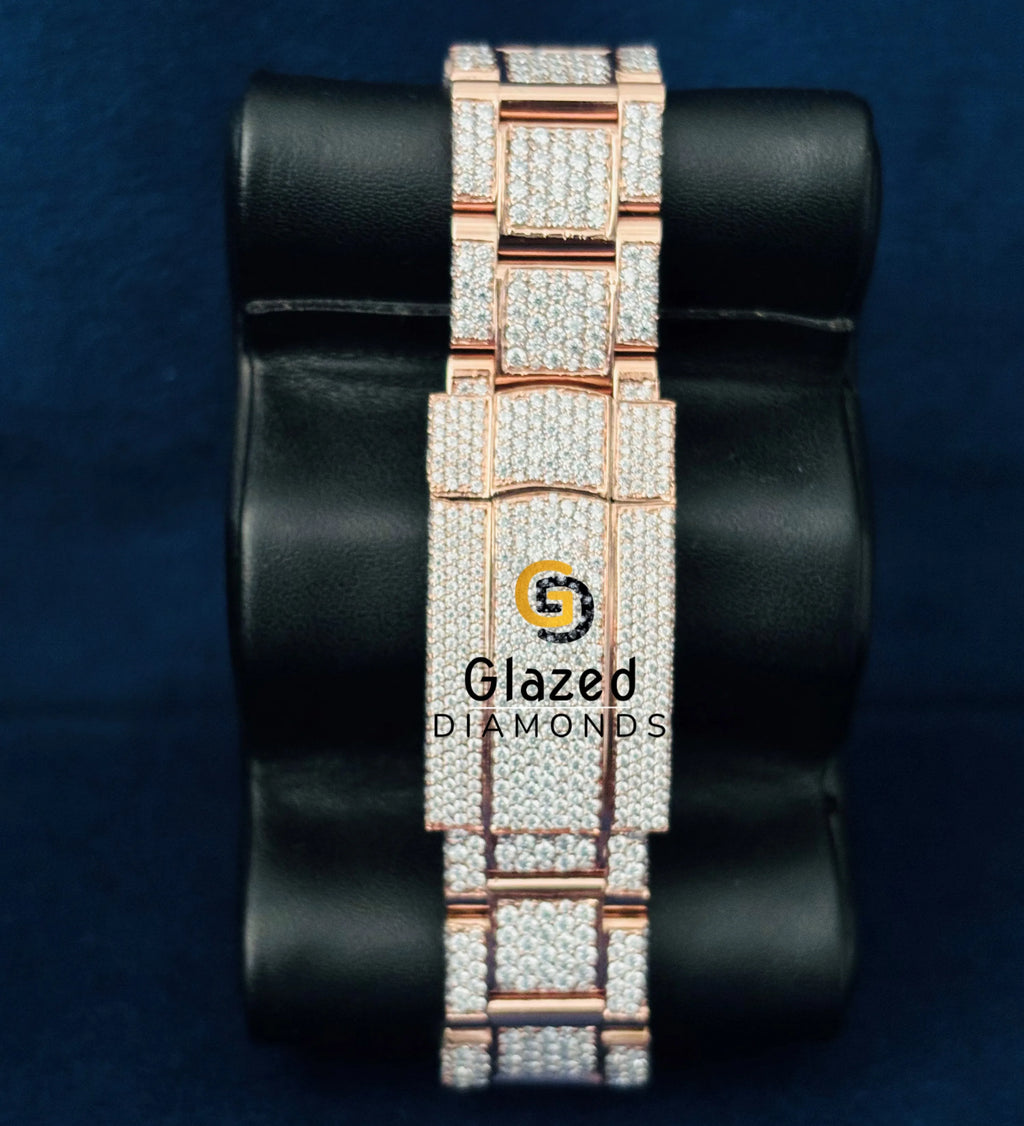High Quality Men's Stainless Steel Automatic Mechanical Watch Luxury Lab Grown Diamond VVS Clarity ETA Movement Glass Analog