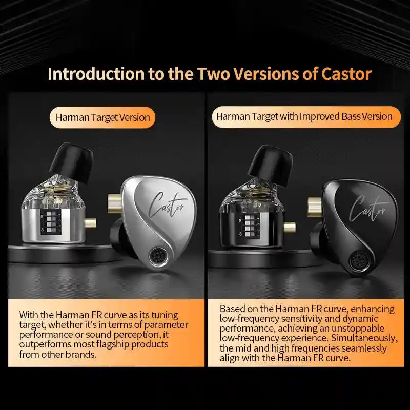 KZ Castor Tunable HiFi In-Ear Monitors | Dual-Driver Studio Precision Tidesmit