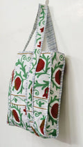 Women Boho Hippie Suzani Embroidery Handmade Hand-Stitched Vintage Shoulder Shopping Kantha Large Capacity Soft Eco-Friendly