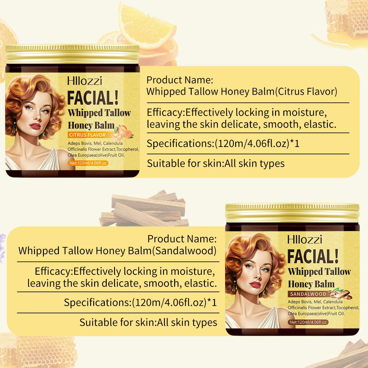 Whipped Tallow Cream, Moisturizing Face and Body Lotion, Skin Care, Lip Balm, Moisturizing,