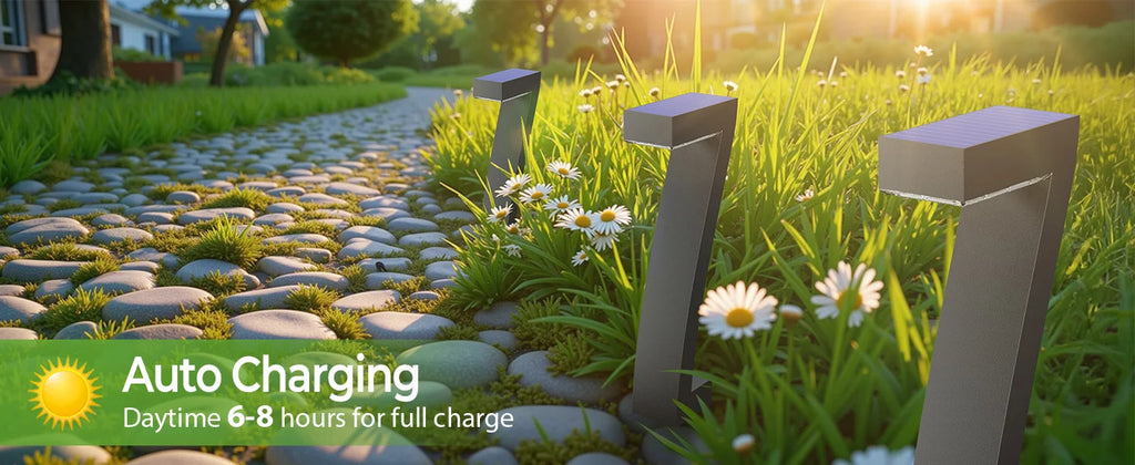 Upgraded Bright LED Solar Lights Outdoor Pathway Lights, IP65 Waterproof Solar Garden Lights for Yard Driveway Walkway Decor