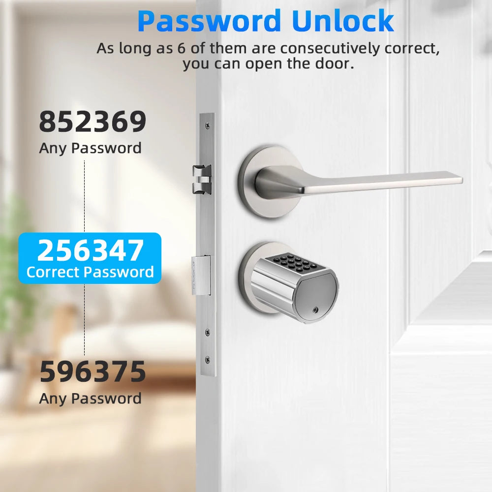 RAYKUBE L12 Tuya BLE Fingerprint Cylinder Electric Digital Door Lock With Waterproof Silicone Cover Password/Key/Tuya APP Unlock