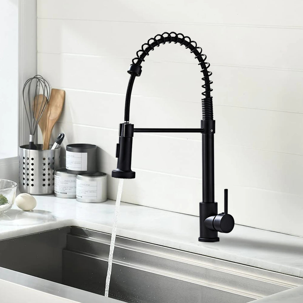 Solid Brass Kitchen Sink Faucet Drip Free Ceramic Valve Swivel Spout Design, Hot and Cold Water Mixer Tap Complete Accessories for Home Kitchen