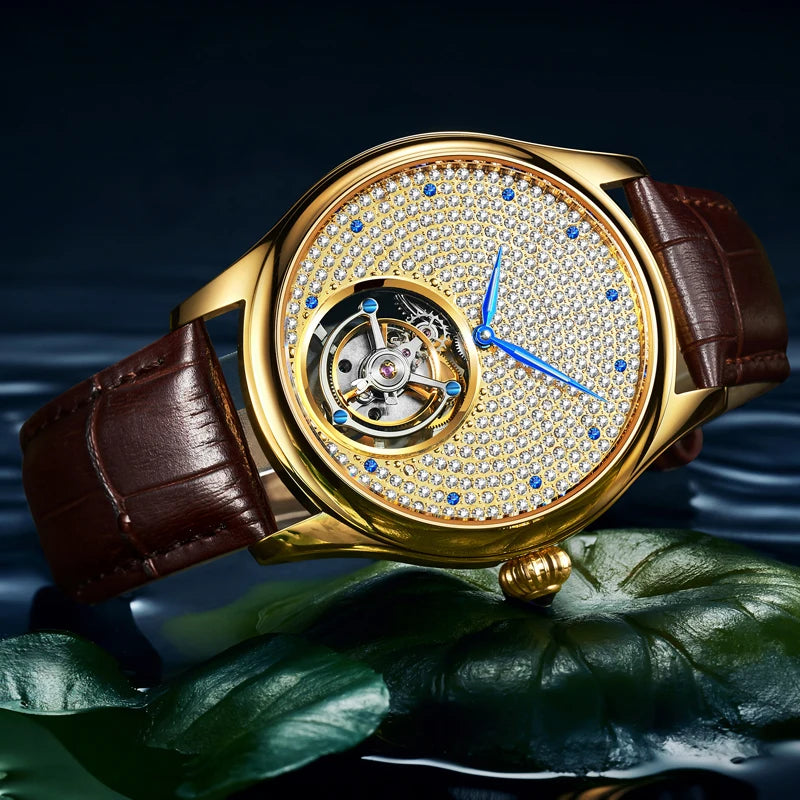 Classic Design 7012 Tourbillon Automatic Mechanical Watch Men Luxury Watch Manufacturer certified