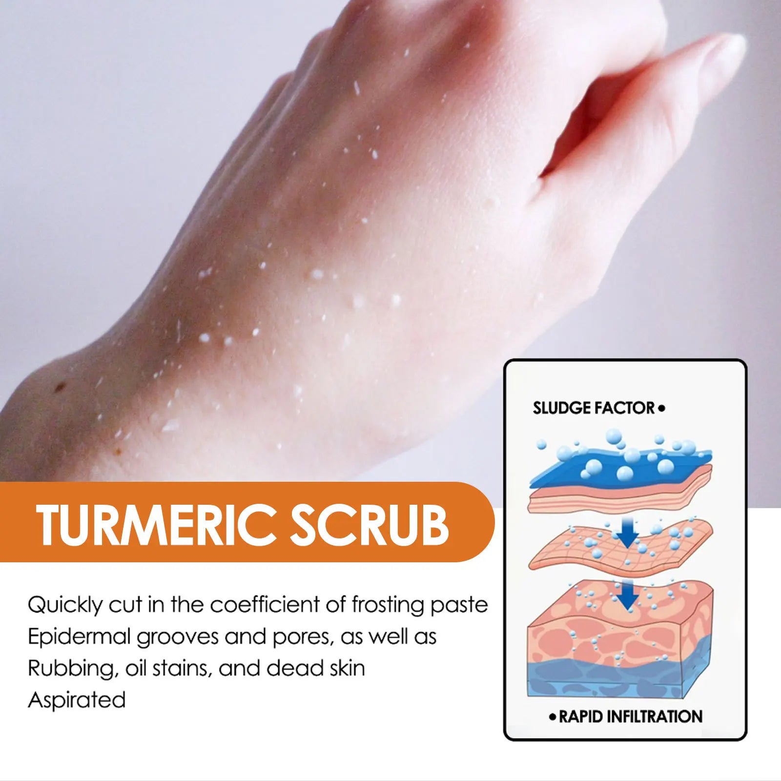Turmeric Face and Body Scrub for Brightening Skin, 50g Boxed Scrubs Treatments Tidesmit