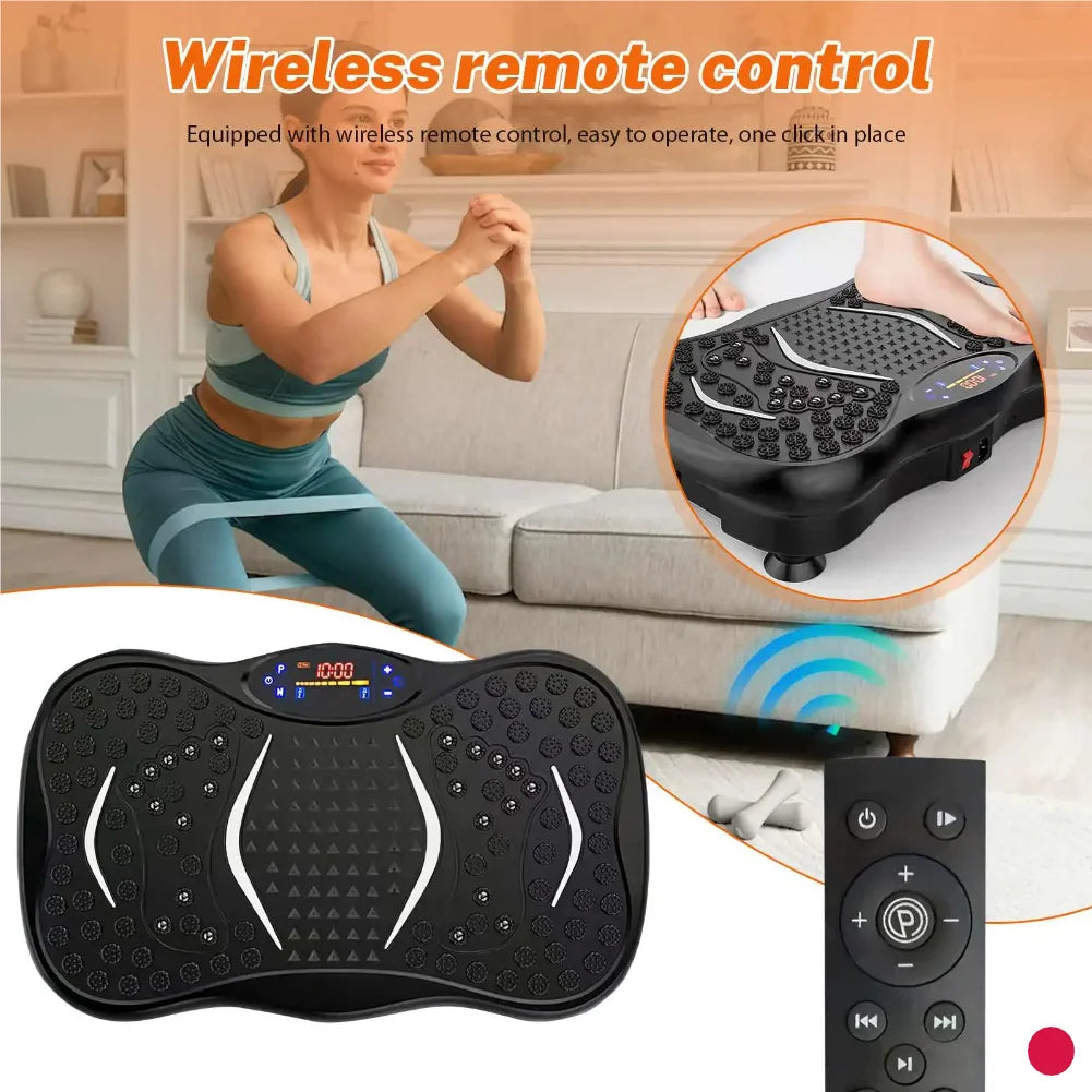 Tidesmit Vibration Plate Machine, 99 Speeds with Bluetooth Audio - Black Massage Cushion Tidesmit
