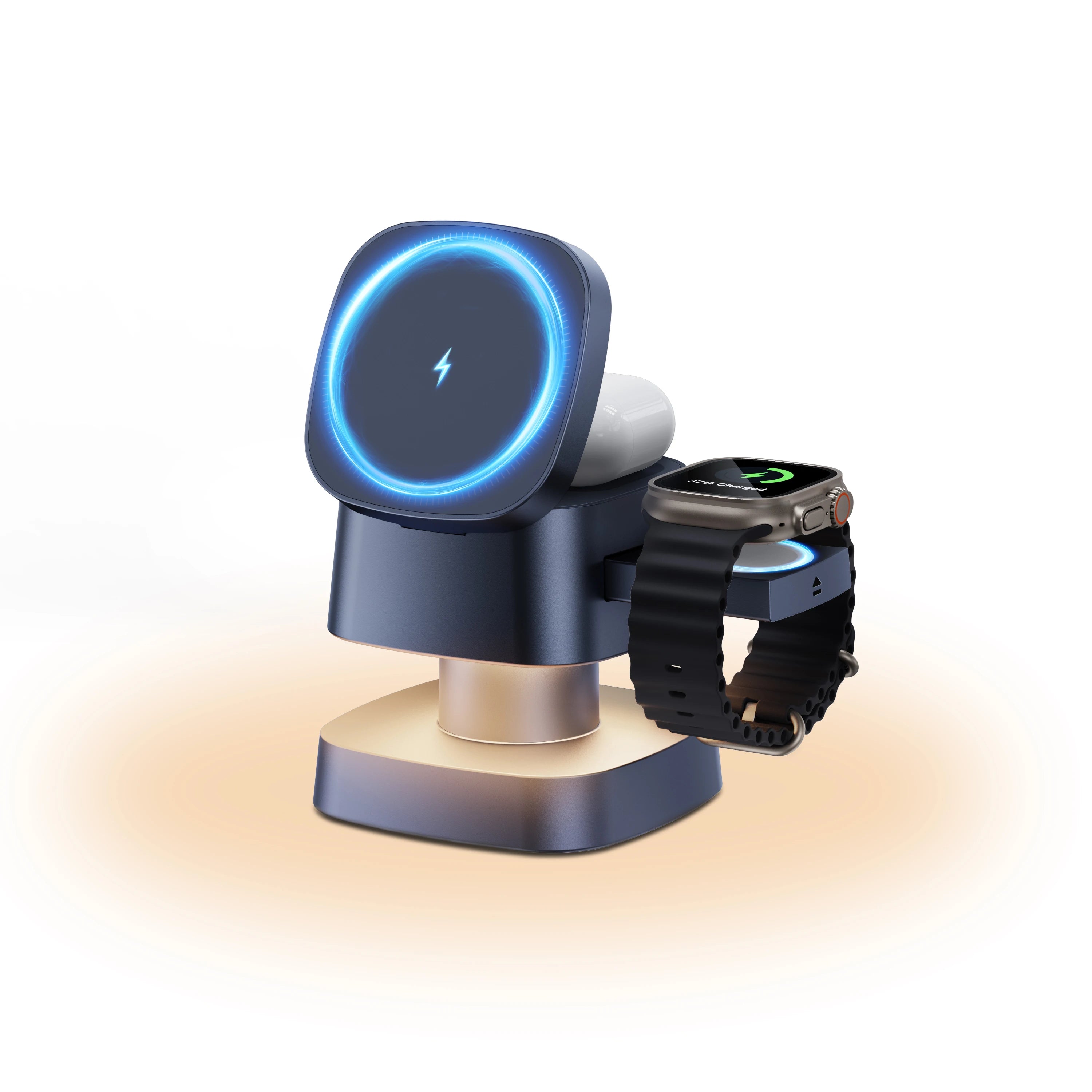 Magnetic 3 in 1 Wireless Charger For iPhone 17 16 15 14 13 12 Fast Charging Station for Apple Watch 10 9 8 7 6 5 Airpods 2 3 Pro