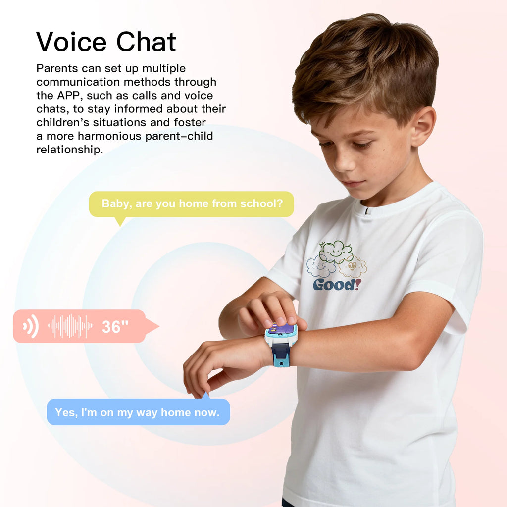 Blackview Z40 Pro Kids Smartwatch 1.83-inch TFT Screen GPS/SOS SIM 4G Smart Watch with Flashlight IP68 Waterproof Multi-wearing