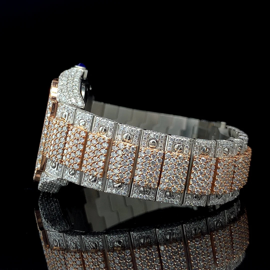 High on Demand Luxury Automatic Mechanical Moissanite Watch for Mens and Women Wear Available at Best Price