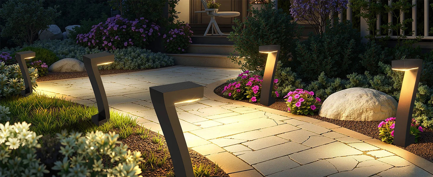 Upgraded Bright LED Solar Lights Outdoor Pathway Lights, IP65 Waterproof Solar Garden Lights for Yard Driveway Walkway Decor
