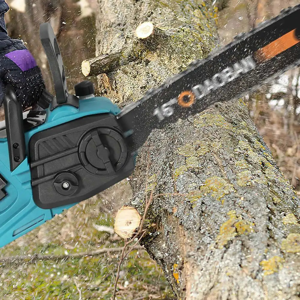 3500W Brushless Electric Chainsaw Cordless Pruning Woodworking Power Tool Handheld Garden Cutter 16Inch For Makita Battery