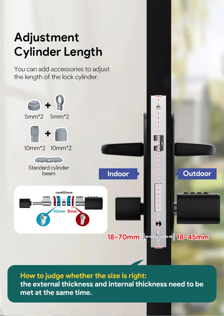 Euro TTLock APP Fingerprint or Code Password Digital RFID Card Cylinder Smart Door Lock Electronic with Alexa Google Home