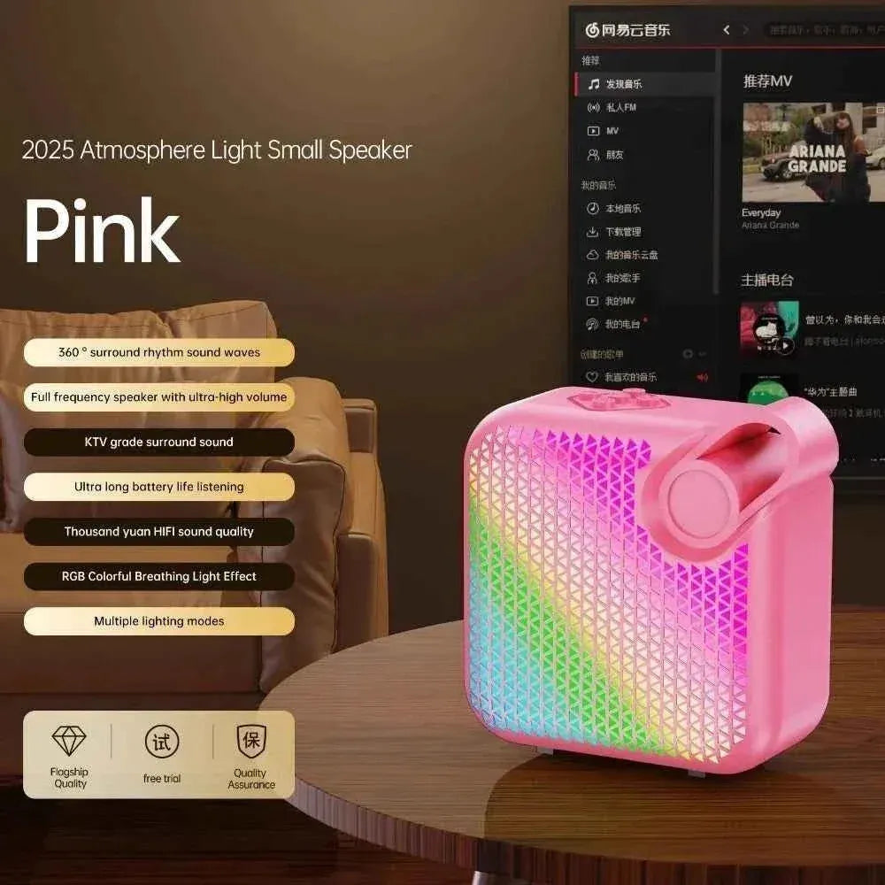 Portable Bluetooth Speaker with RGB LED and Bass Boost - Blue My Store