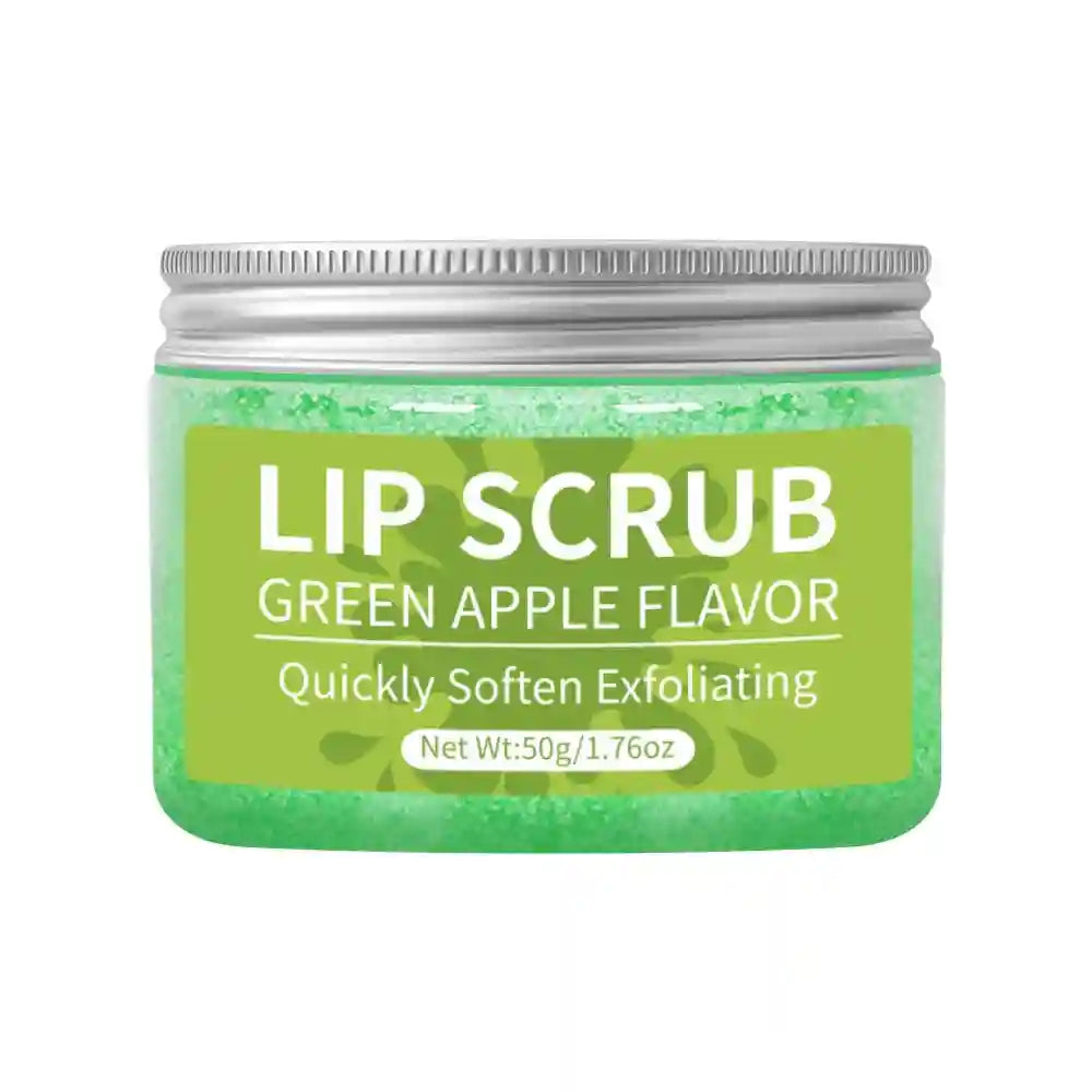 Fruit Lip Scrub Exfoliator - 50g Gentle Moisturizing Lip Treatment Lip Care Green Apple Scrub 50g Tidesmit