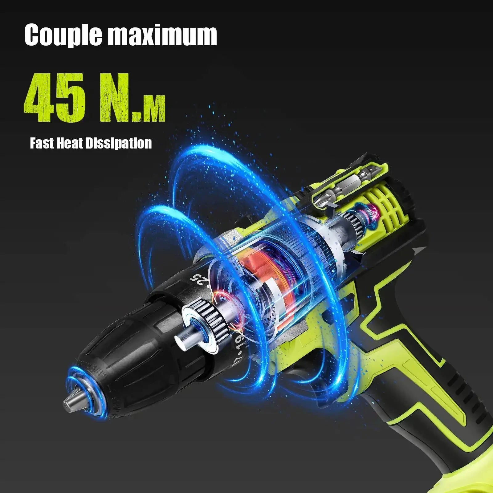 21V Cordless Impact Drill Electric Screwdriver Electric Perforator Handheld Mini Drill Wireless Li-Ion Power Tools