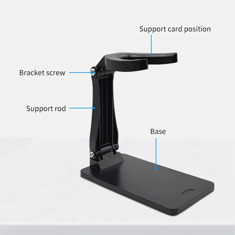 Universal Adjustable Barcode Scanner Stand Barcode Reader Stand, Large Base, Removable, Super Stable, Compatible with All Types