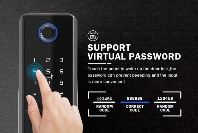 Waterproof Tuya Smart Lock Wifi Double Side Fingerprint Lock Outdoor Gate Digital Password Remote App Home Electronic Rim Lock