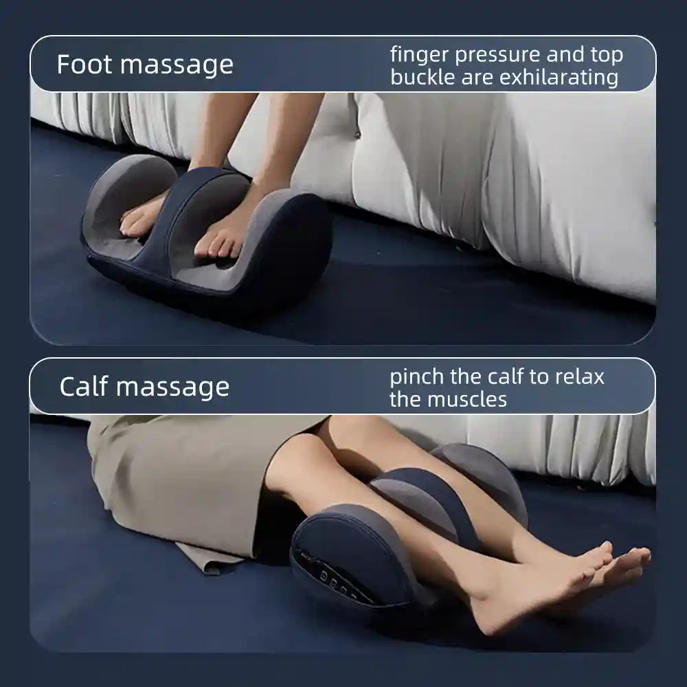 Electric Foot Massager with Heat - Shiatsu Deep Tissue Kneading Roller Blue Massage Roller Tidesmit