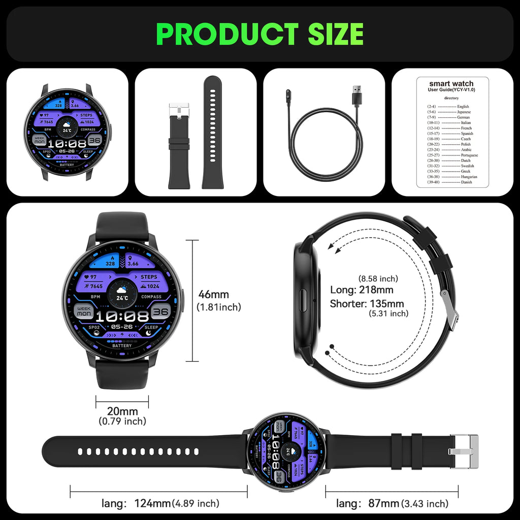 2026 Women Smart Watch Bluetooth Call | 1.38" Full Touch Screen Fitness Tracker, 100+ Sports Modes Heart Rate Sleep Monitor Waterproof Ladies Smartwatch Compatible with iPhone Android iOS