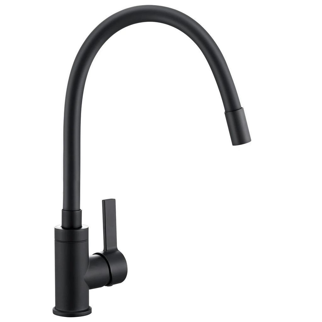Kitchen Tap Black, Universal Flexible Kitchen Faucet 360 Swivel, Water Saving Hot Cold Mixer Zinc Alloy, Single Handle with Aerator, Sink Mixer Tap for Home Modern Design Replacement