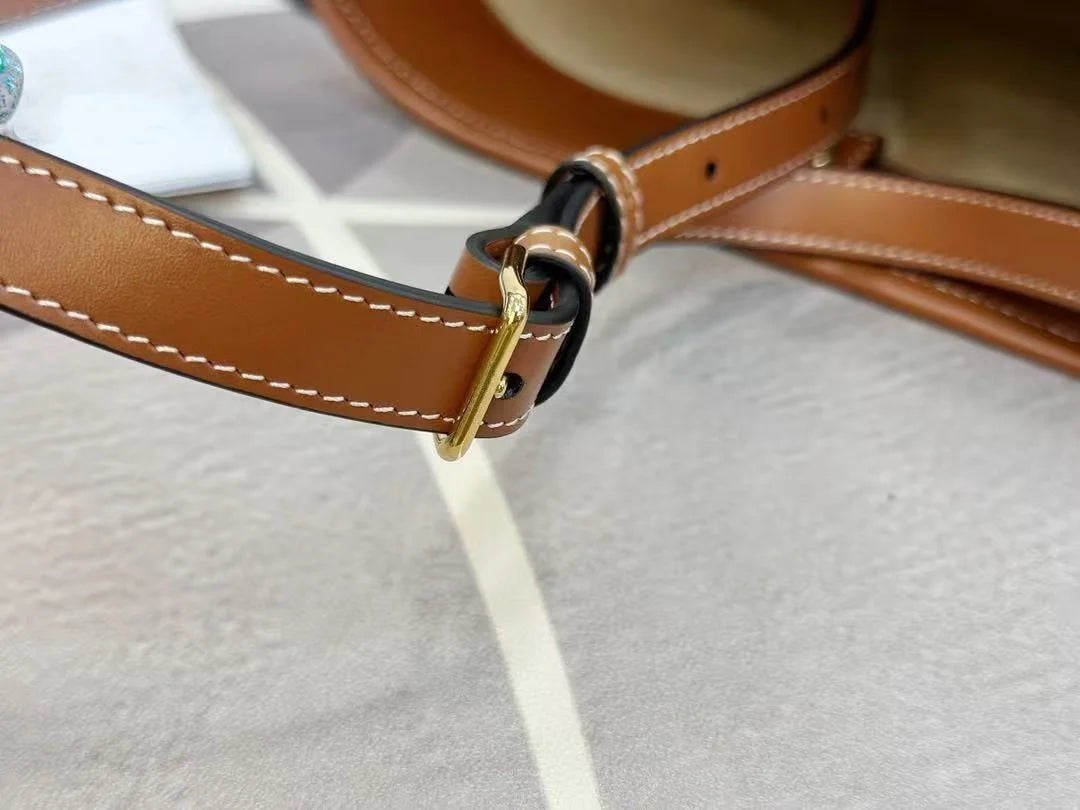 Classic Fashion Large Women's Canvas Bucket Bag Must Have with Adjustable Long Strap for Crossbody Shoulder Tote