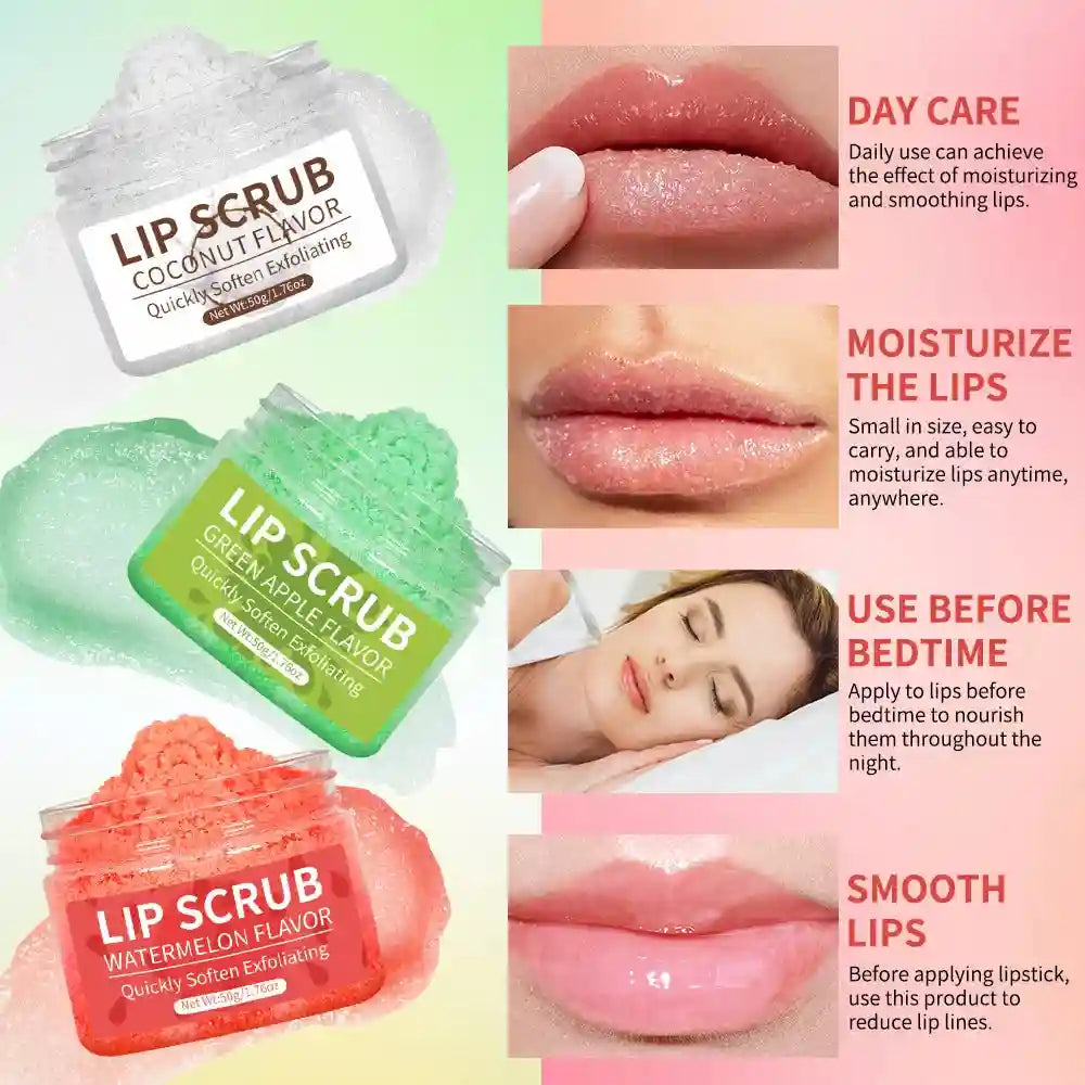 Fruit Lip Scrub Exfoliator - 50g Gentle Moisturizing Lip Treatment Lip Care Tidesmit