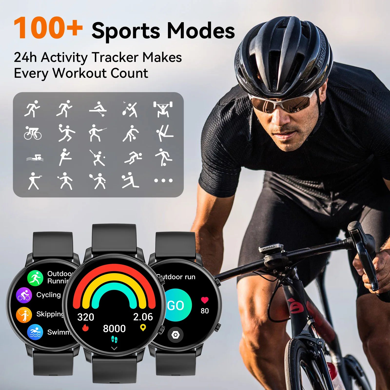 1.39'' HD 360*360 Smart Watch Bluetooth Calling, BLE5.2 IP67 Waterproof Fitness Tracker, Real-time Heart Rate Multi-Sport