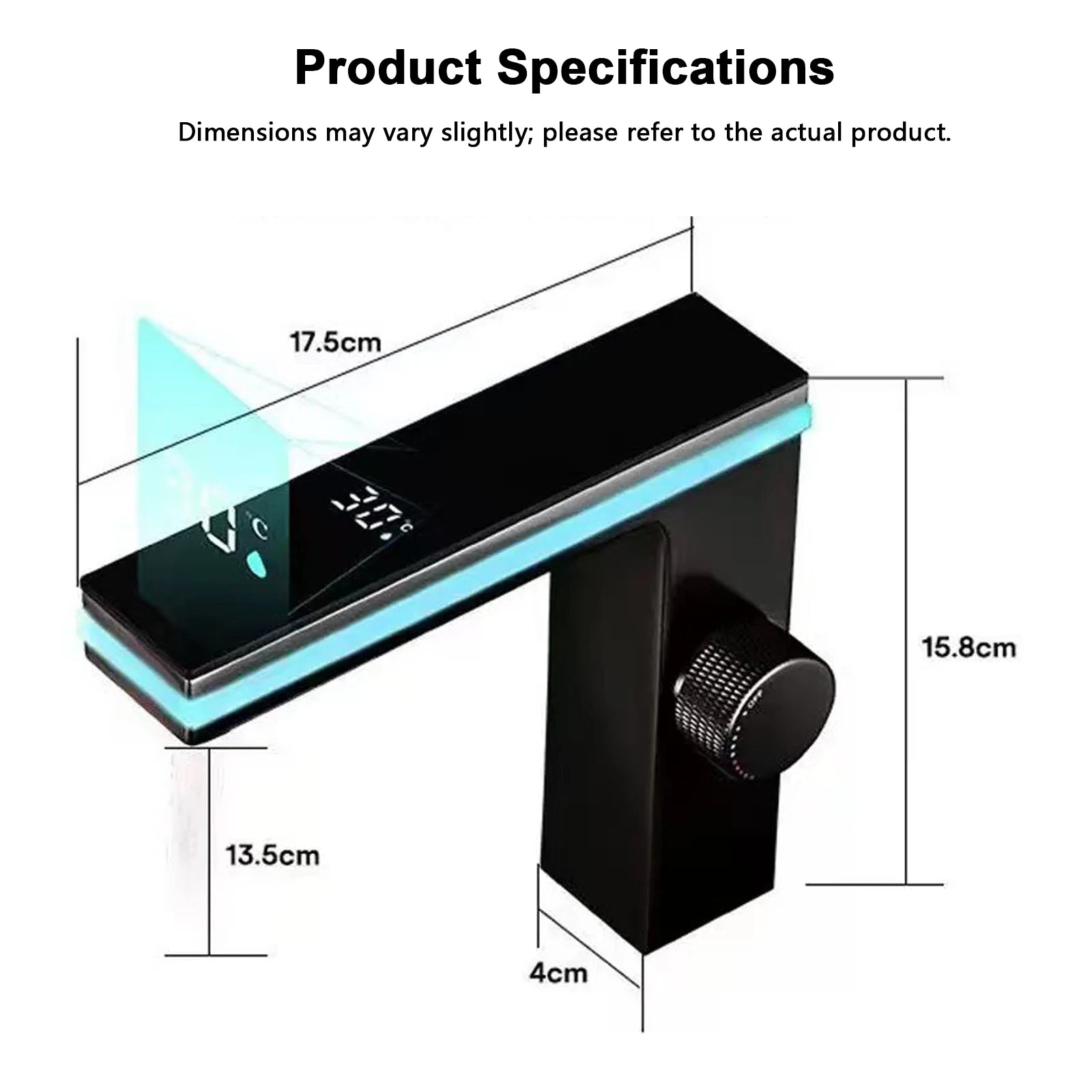 Digital Display Bathroom Basin Faucet Intelligent LED Temperature Display Deck Mounted Washbasin Crane Hot Cold Water Mixer Sink Vanity Tap ﻿
