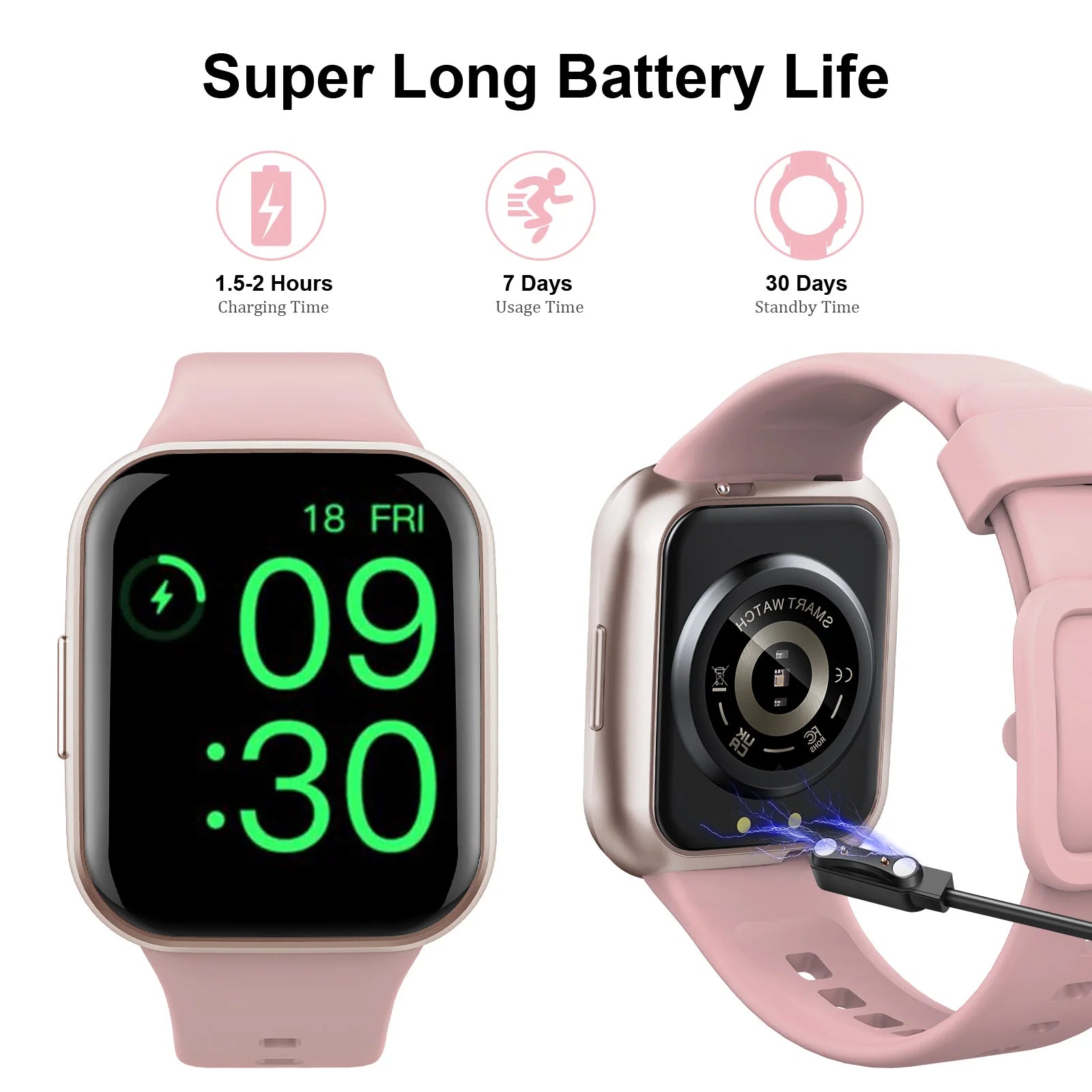 Q23 Smart Watch, Fitness Tracker Watch, 1.69'' Touch Smartwatch Fitness Watch with Pedometer/Sleep Monitor.