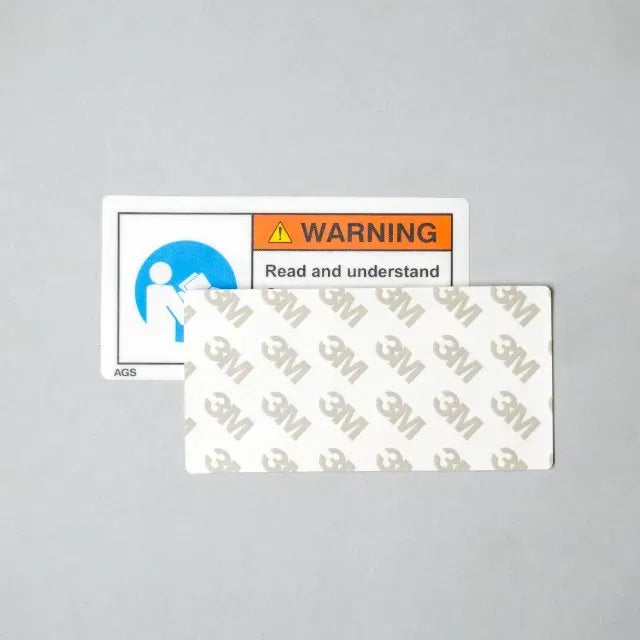 Industrial Machinery Operator Manual Safety Adhesive Sticker Matte Finish - Angle/Detail 7
