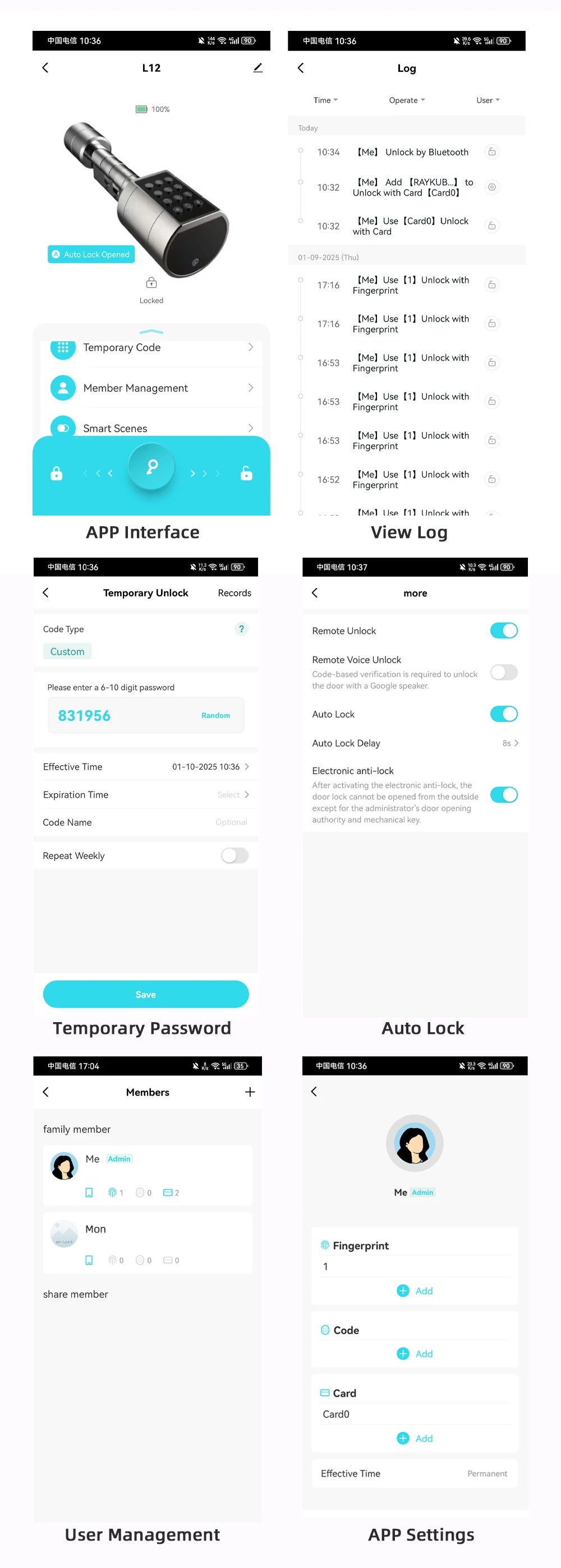 RAYKUBE L12 Tuya BLE Fingerprint Cylinder Electric Digital Door Lock With Waterproof Silicone Cover Password/Key/Tuya APP Unlock