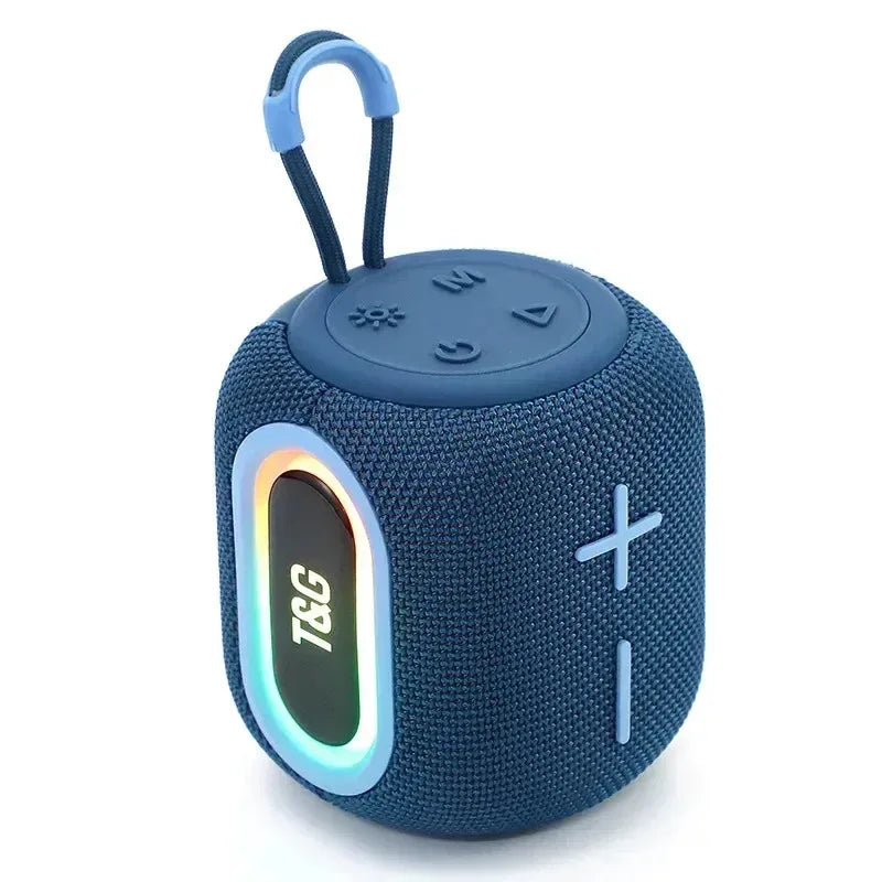 Portable Bluetooth Speaker | Waterproof Wireless Subwoofer With LED Blue My Store