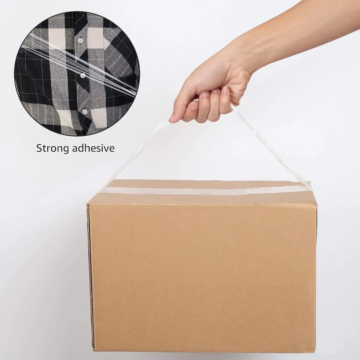 1.88 Inch X 60 Yards/Roll Heavy Duty Clear Adhesive Tape Industrial Strength Waterproof Packaging for Shipping Storage-Home